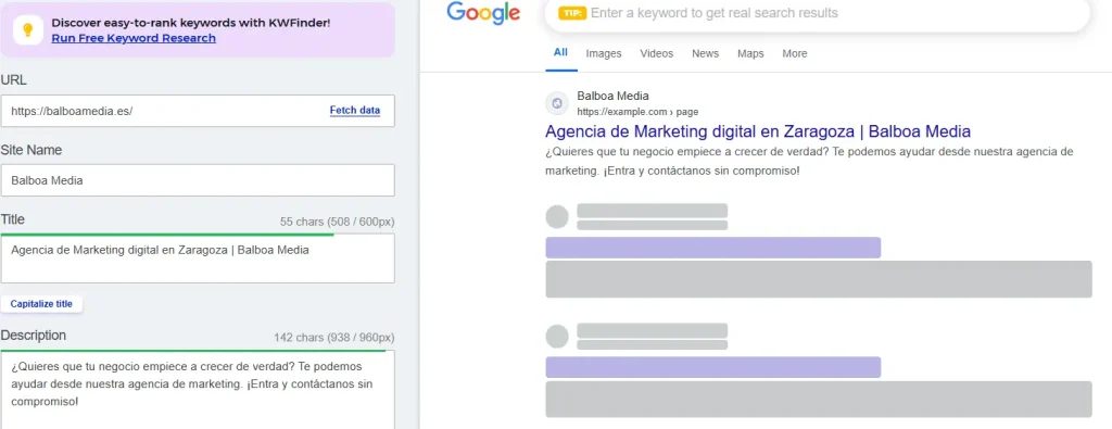ejemplo de uso de mangools herramienta seo para serps