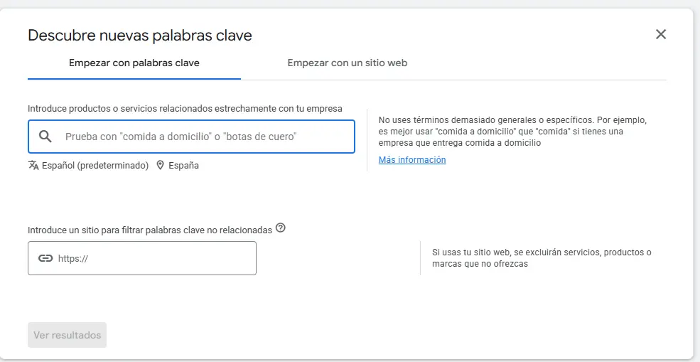 barra busqueda palabras clave búsqueda palabras clave long tail